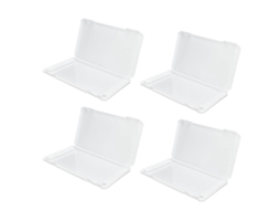 4pcs Caixa de Armazenamento para Máscara Plástica com Tampa Portátil Reutilizável Organizador para Exterior | S/MARCA