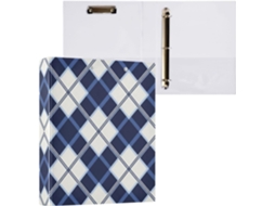 Pasta de 3 Argolas para Tamanho Carta , Organizador Redondas com Prancheta, Prancheta Materiai (27,9 X 21,6 Cm)