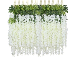 Conjunto de 12 Flores Artificiais Suspensas de 1, 14 M Cada, para Casa e Casamento, Festas AQUAFORGE (3, 75 Pés)