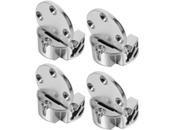Inoomp Conjunto De 4 Dobradiças Para Mesa Dobrável Em Liga Zinco Com Mecanismo Oculto 90° E Meia Roda Mesas Dobráveis