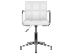 Cadeira de Jantar Giratória Couro Artificial Branco MAISON EXCLUSIVE