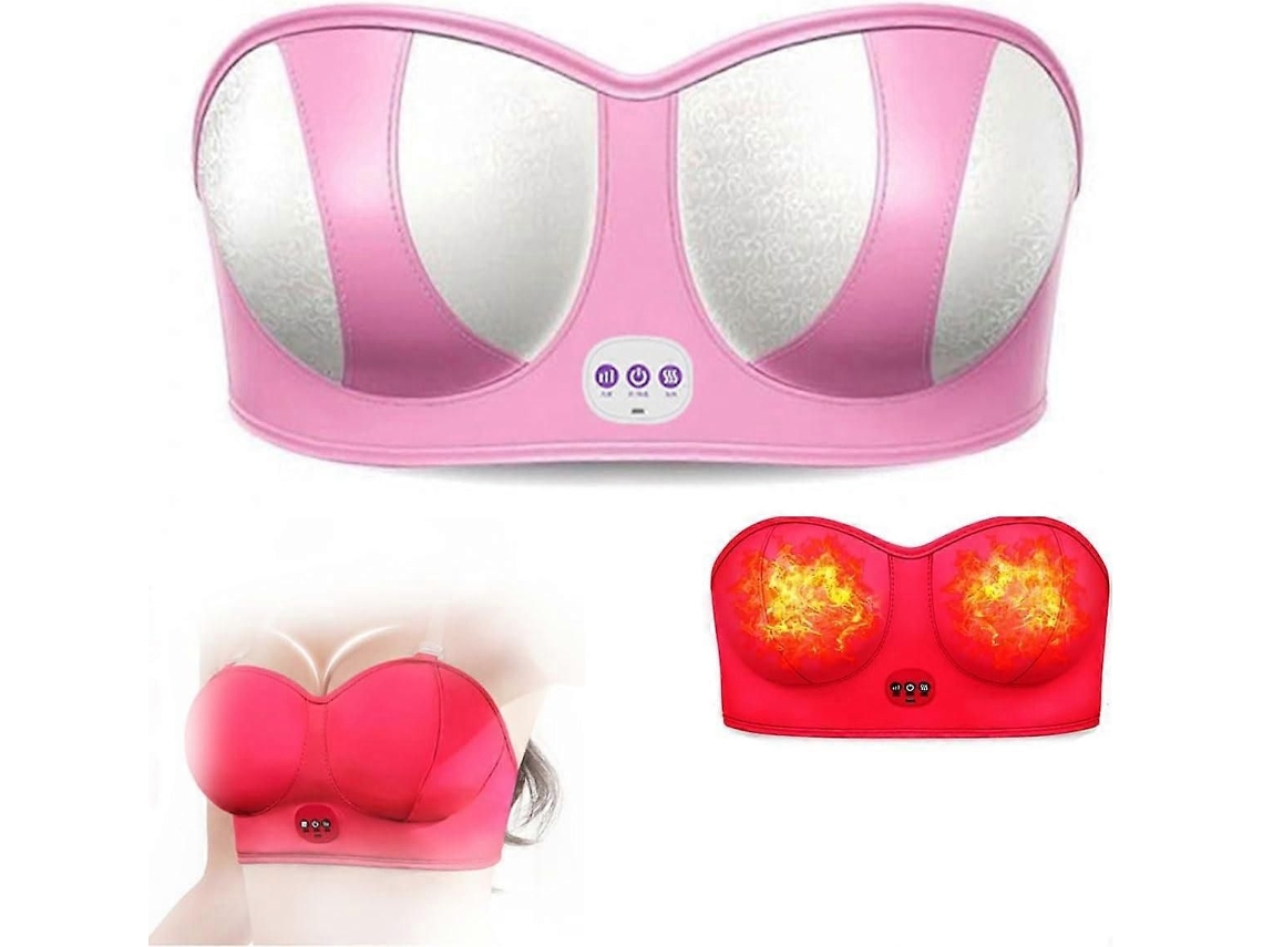 Masajeador Elétrico Para Agrandar Os Senos, Cor Morada, Com 3 Funções De Massagem, Estimulador Vibratório Inteligente Para Agrandar Os Senos