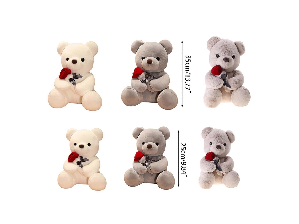 Urinho De Pelúcia 10/14 Polegadas Urso Macio Bebê Decoração Casa Escritório Automóvel Cinza