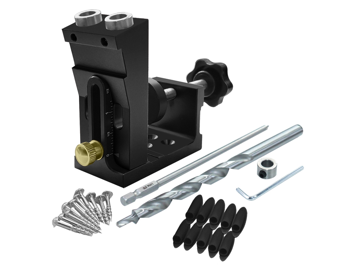 Kit De Plantilla Para Buracos De Bolso Ajustáveis 15 Graus Ferramenta De Localização De Buracos Inclinados Para Carpintaria Diy