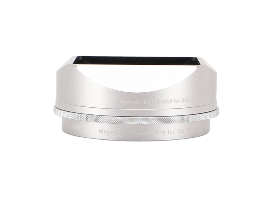 Square Lens Hood Light Blocking Retro Protective Magnetic Mount Lens Shade For X100 Series Silver LAXISCREED
