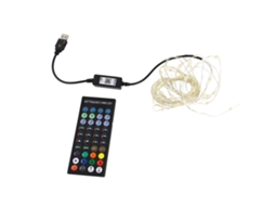 Luzes de Fio Led RGB Ip65 Resistente à Água 27lm com Controle BT S/MARCA