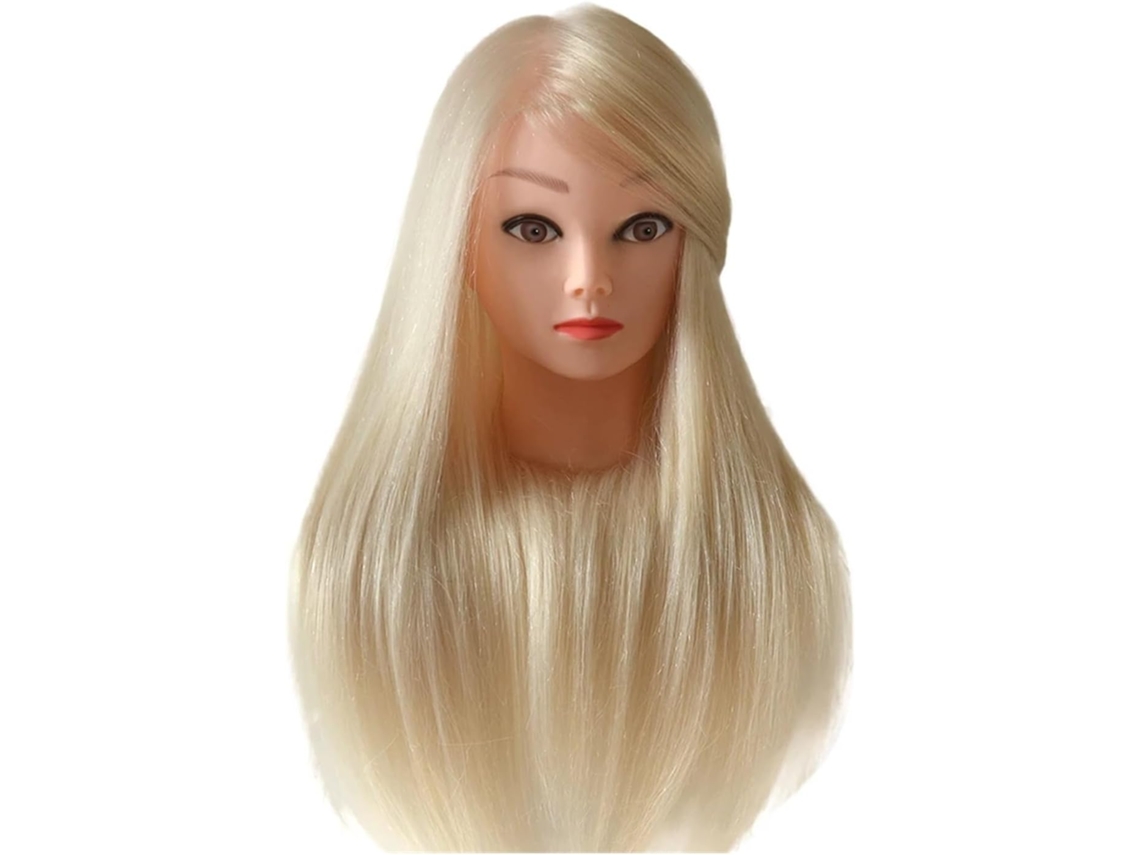Cabeça de treino SFUSHOS com 85% de cabelo loiro e branco natural