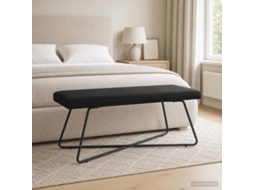 Vidaxl Banco Preto 110 X 40 X 45 Cm Veludo