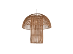 Luminária de Teto em Rattan Marrom Natural, Formato de Cogumelo, 50x50x51cm ALEXANDRA HOUSE LIVING