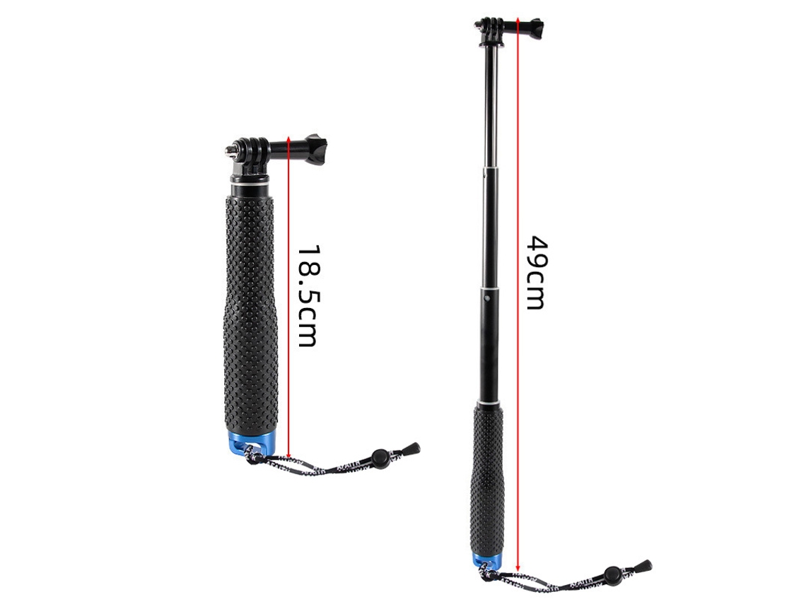 Aumente Seu Alcance: Bastão Extensor Telescópico De 49 Cm Para Câmeras Slr.