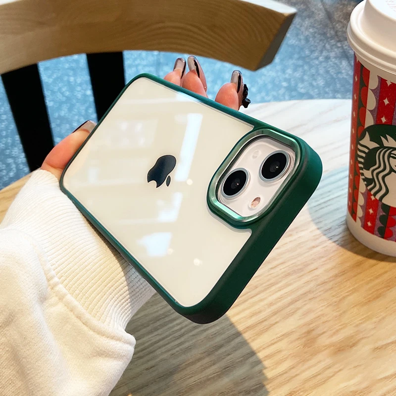 Funda Protectora Transparente De Metal Para Iphone 11 (verde Alpino)