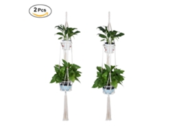 Suportes Duplo Macramê para Plantas com Cordão de Algodão Primerox