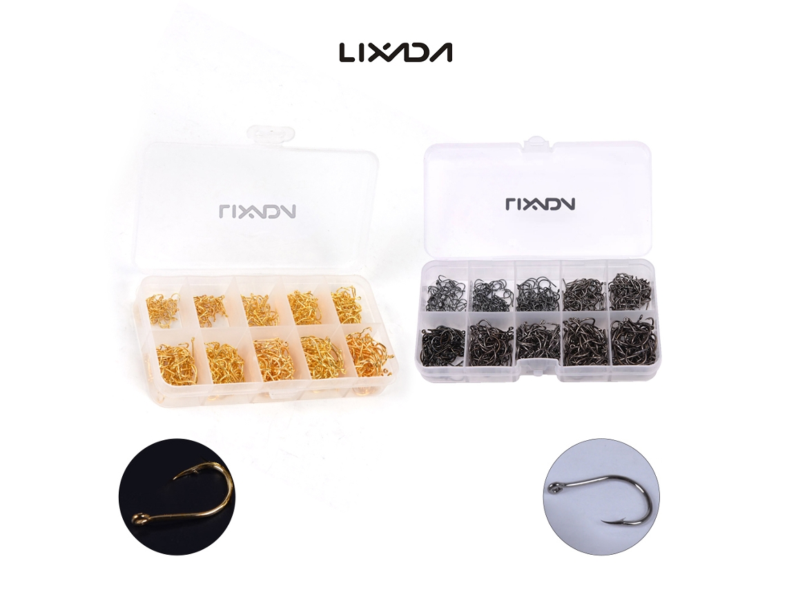 Anzol de Pesca Aço Carbono 500pcs 3 12 Caixa