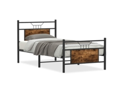 Estrutura de Cama Derivada de Madeira Carvalho Fumado MAISON EXCLUSIVE