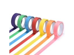 Fita Adesiva Washi, 7 Rolos, (fita Washi), Colorida Scrapbooking E Artesanato Klb