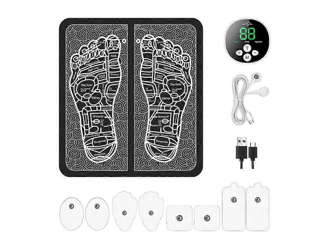 Novo Tapete De Massagem Para Os Pés Ems Inteligente Recarregável Via Usb, Terapia Pulso Pés, Massa Geador Com Microcor