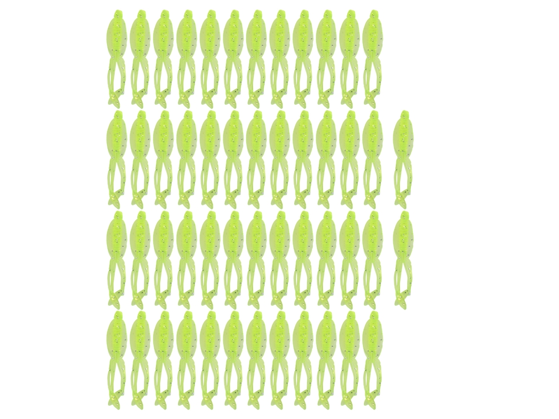 Soft Bait Lure (multi-tail Bait, Simulated Fish Attractor) Artificial Bait Imitation Lure Transparent Yellow Packaging