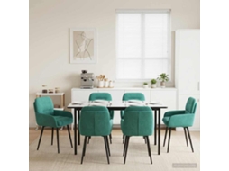Vidaxl Cadeiras De Jantar 6 Pcs Veludo Turquesa 59 X 59,5 X 90 Cm
