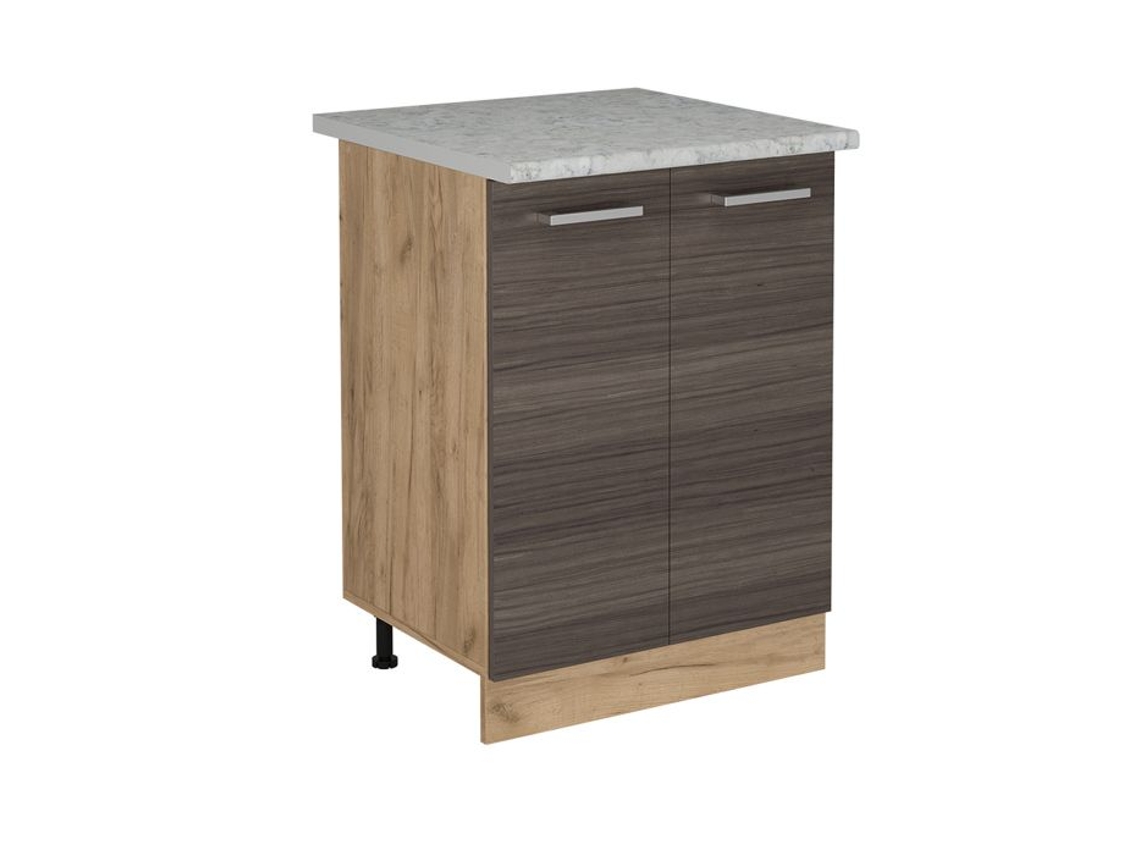 Móvel de cozinha R-Line, 60cm PT Mármore, Cinza nobre, Carvalho de força dourado VICCO