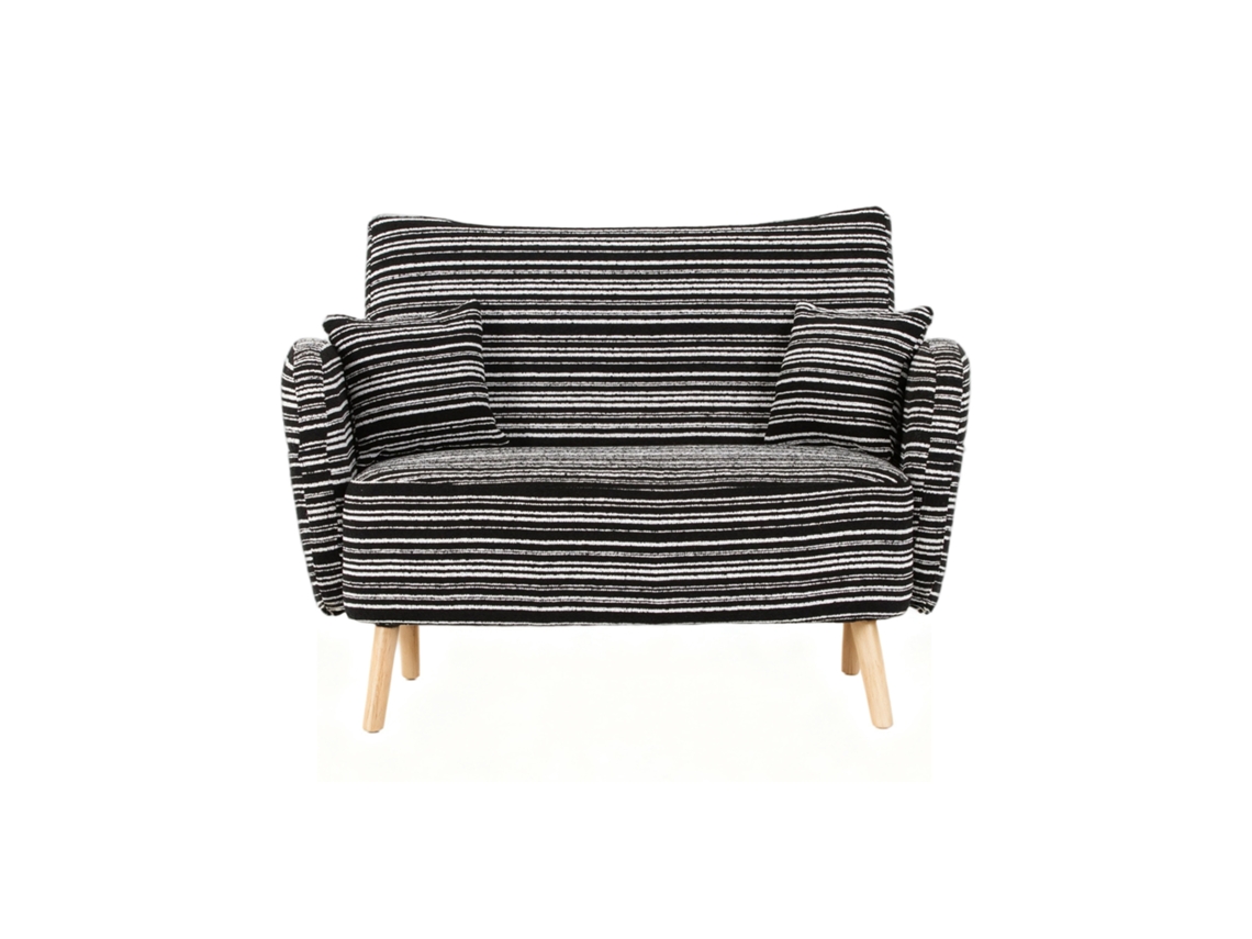 Sofá Moderno De Dois Lugares Com Almofadas Confortáveis E Bolsa De Armazenamento, Ideal Para Quartos Pequenos E Espaços Reduzidos.