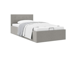 Bed Frame, Bed Frames Vidaxl Cinzeto Tecido (100 X 200 Cm)