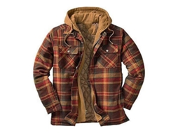 Camisa Flanela Com Forro Acolchoado De Inverno, Tamanhos Asiáticos, Aconchego E Durabilidade Brown