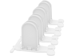 Toyandona 4-travas De Segurança Antiesmagamento, Plástico Branco Para Janelas E Portas Deslizantes, Proteção Residencial