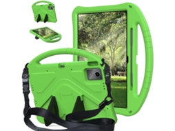 Capa Para Lenovo Idea Tab Plus 12.1“ (2025) Para Criança Leve Em Eva, À Prova De Choque, Com Pega E Suporte.alça De Ombro Verde Hexinyigjly
