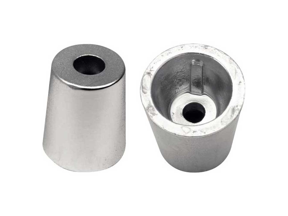 Cônico Ânodo Standard Zinc Prateado 45 Mmplastimo
