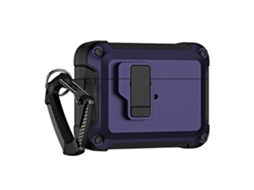 Capa protetora para fones de ouvido Bluetooth sem fio em TPU + PC com trava de segurança e gancho para AirPods Pro 2 GIECY