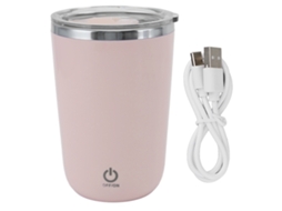 Caneca elétrica USB de 350ml com mistura automática, à prova de fugas rosa LAXISCREED