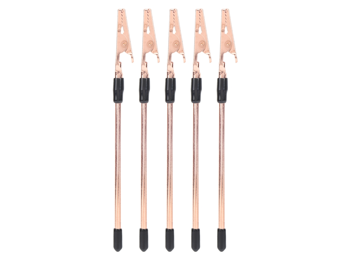 Pinzas Cayman 155mm Oro Rosa Para Tarjetas Fotos Memos Diy