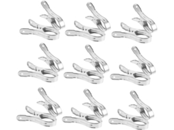 Prendedores de tecido de 12 cm, 20 unidades, aço inoxidável, Prateado
