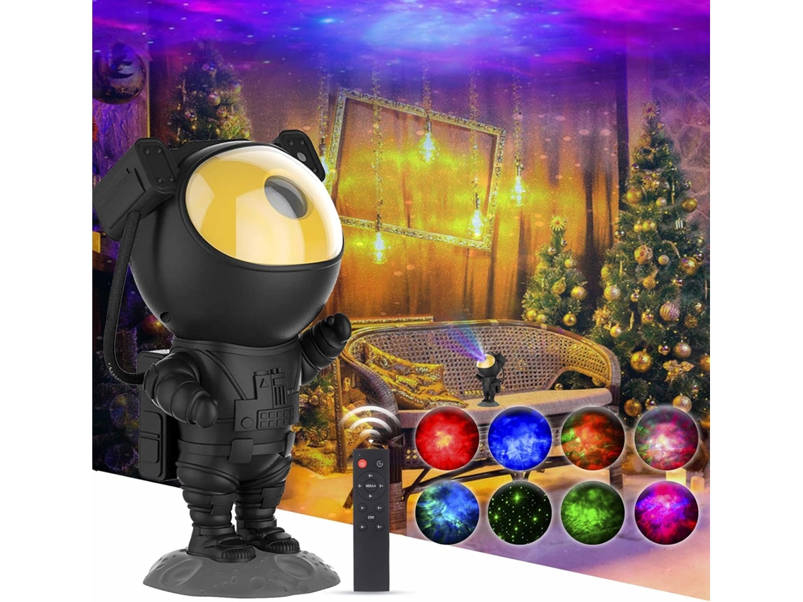 Luminária Noturna Nebulosa Astronauta, Projetor De Luz Astronauta Com Nebulosa, Temporizador E Controle Remoto, Alimentação Usb, Ajustável Em 360°