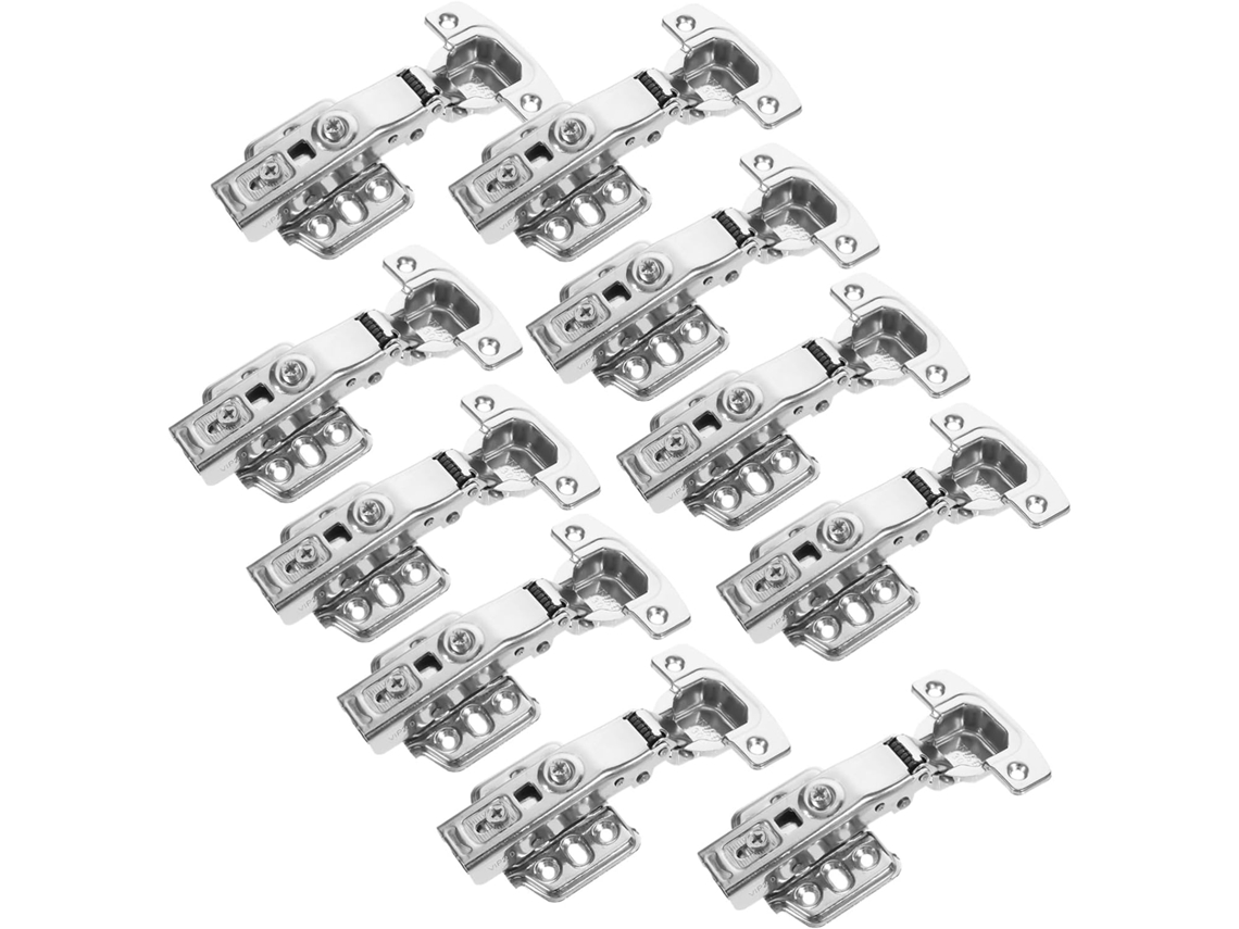 Conjunto De 12 Dobradiças Aço Inoxidável Para Armários, Resistentes E