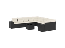 Garden Sofa Set, Garden Sofa Sets Vidaxl Preto Rattan / Vime (n/a)