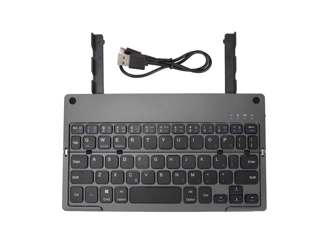 Aetheria teclado Sem Fio Dobrável de Bolso com Bateria Recarregável 140mah para Tablets Laptops Preto
