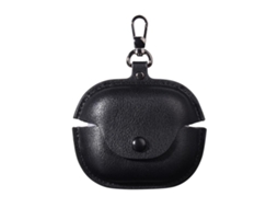 Capa Protetora Halinuia Couro Negócios Com Gancho Modelo Pbp2 (compatível Beats Powerbeats Pro 2, Couro Elegante Profissional)