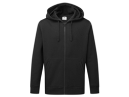 Moletom Com Capuz E Zíper Para Trabalho Casual Preto / S