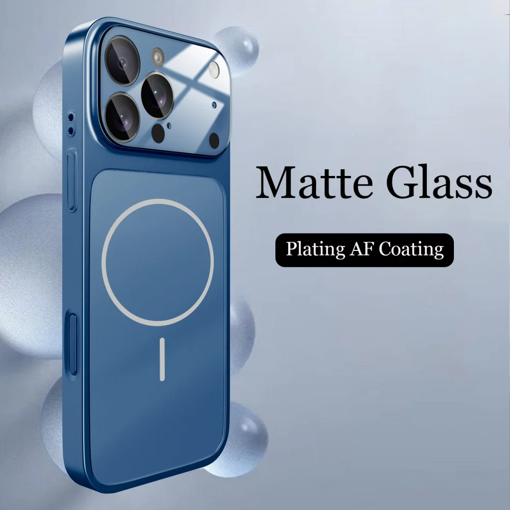 Capa Protetora (azul Para Iphone 14), Acabamento Fosco, Original, Compatível Com Carregamento Sem Fio, Fixação Magnética Rígida.