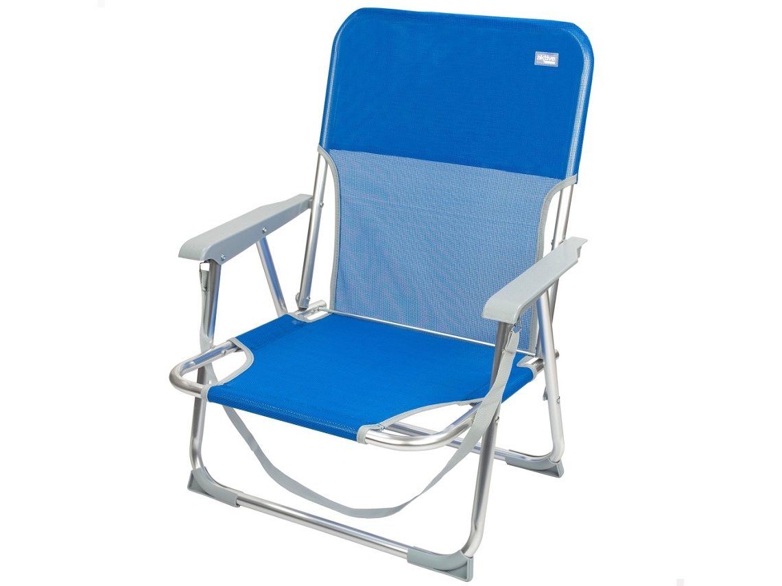 Cadeira de Praia AKTIVE 62605 Azul (55x45x70cm)