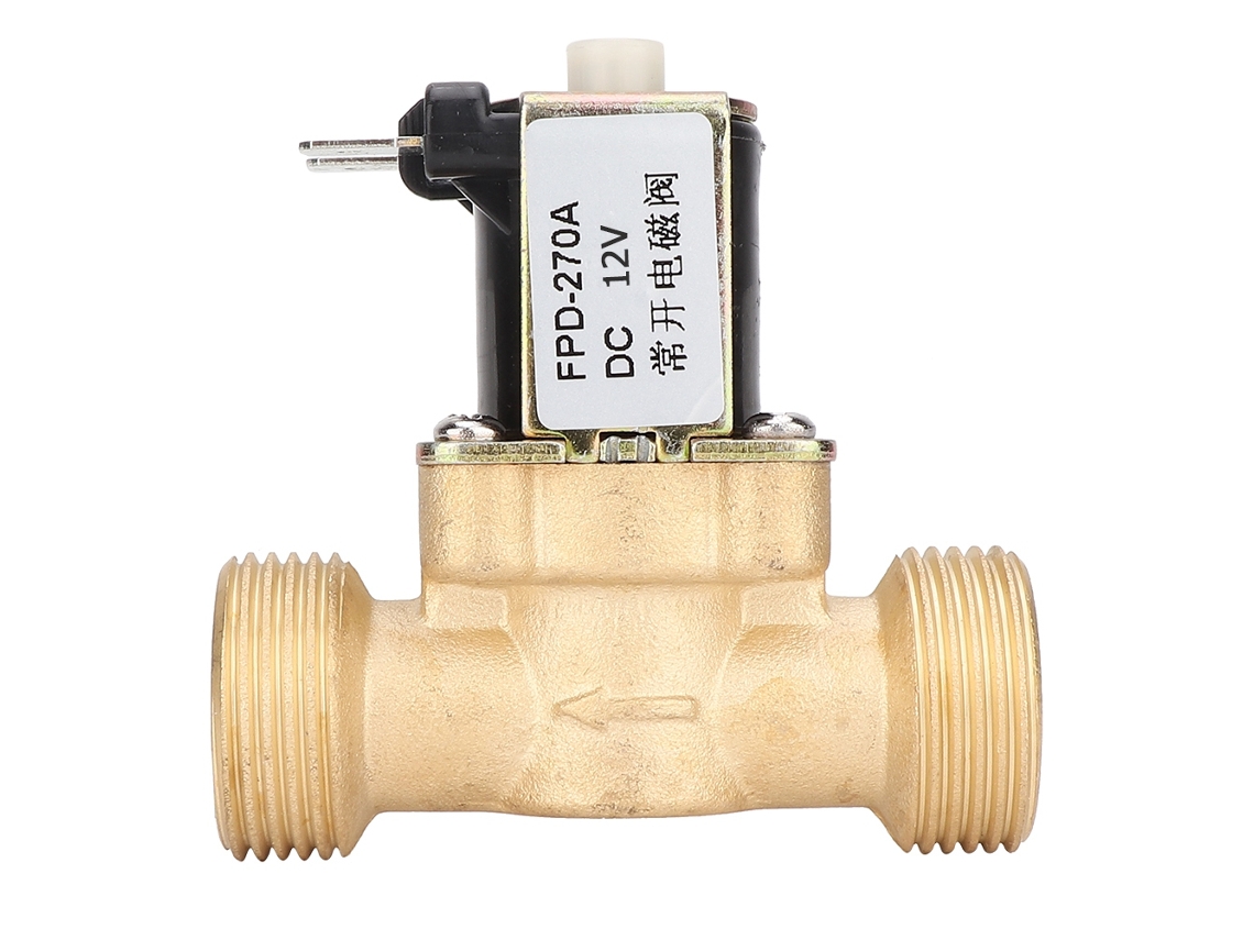 Válvula Solenoide De Latón Normally Open G3/4'' Interruptor Entrada Agua (dc12v)