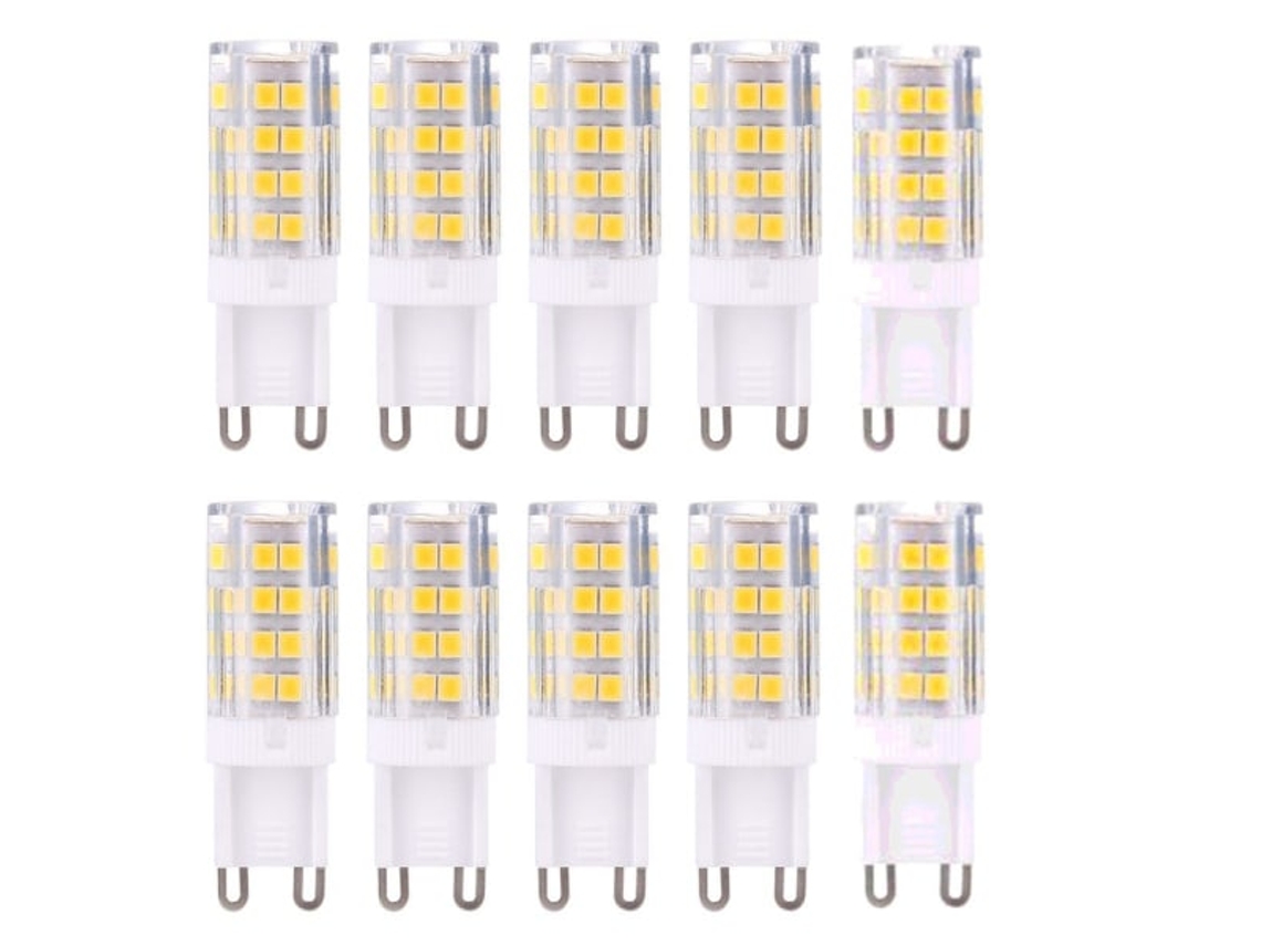 Lâmpadas Led G9, Branco Quente 3000k 5w G9 Led, Pacote Com 10 Brilvibera
