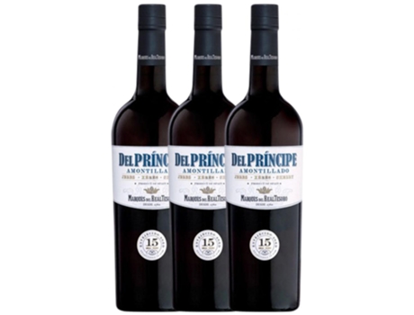 Generoso MARQUÉS DEL REAL TESORO Marqués Del Real Tesoro Amontillado Del Príncipe Palomino Fino Jerez-Xérès-Sherry 15 Anos 0.75 L (3 unidades)