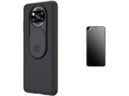 Kit Capa e Película Xiaomi Poco X3 Pro Ultimatte Nillkin Camshield Preto