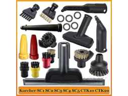 Compatível com Kärcher Steam Cleaner Sc1 Sc2 Sc3 Sc4 Sc5 Sc7 Ctk10 Ctk20 Acessórios para cabeça de escova Acessórios para bicos elétricos Slowmoose