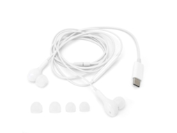Aetheria fone de Ouvido Fio Type C com Redução de Ruído Controle de Volume Chip Digital Branco