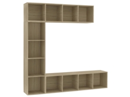 Book Cabinet, Book Cabinets Vidaxl Marrom Madeira Processada (n/a)