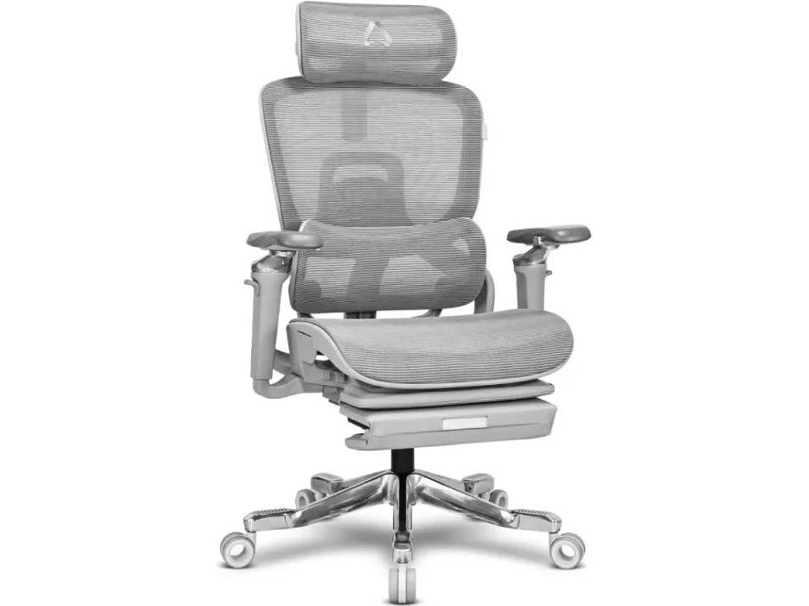 Cadeira Gaming ALPHA GAMMER Swell Grey (Pesp Máximo:130 kgs - Cinzento)