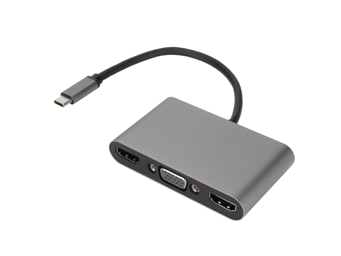 Hub Usb-c (saída Dual Hdmi Vga, Suporte A 4k, Carregamento Rápido De 100w)
